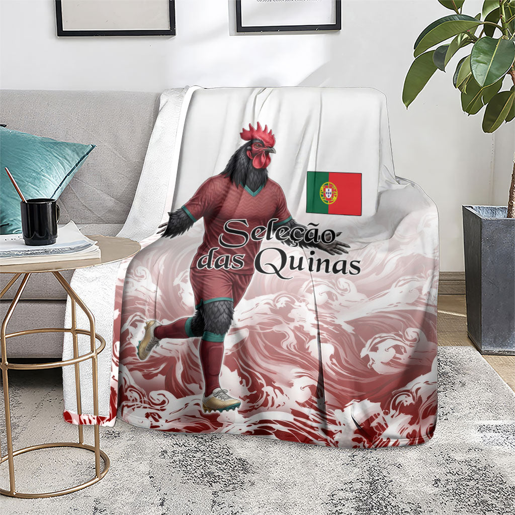 Portugal Football Selecao das Quinas Blanket Rooster Mascot Patriotic Ornate