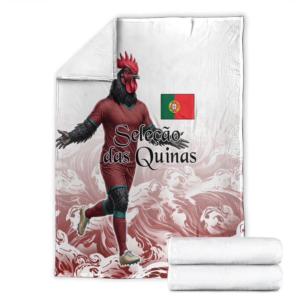 Portugal Football Selecao das Quinas Blanket Rooster Mascot Patriotic Ornate
