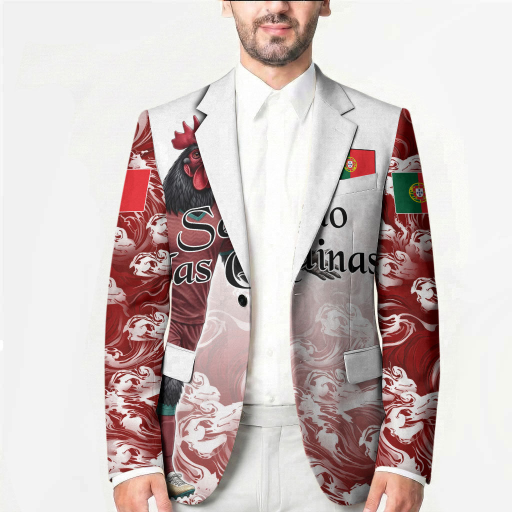 Personalized Portugal Football Selecao das Quinas Blazer Rooster Mascot Patriotic Ornate