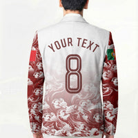 Personalized Portugal Football Selecao das Quinas Blazer Rooster Mascot Patriotic Ornate