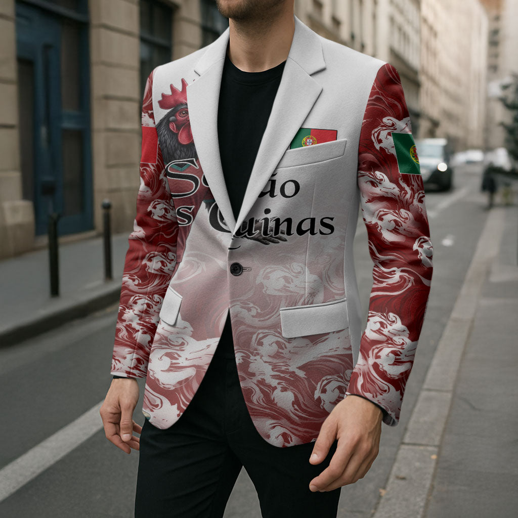 Personalized Portugal Football Selecao das Quinas Blazer Rooster Mascot Patriotic Ornate