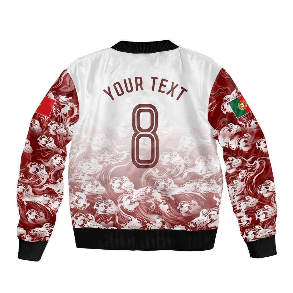 Personalized Portugal Football Selecao das Quinas Bomber Jacket Rooster Mascot Patriotic Ornate