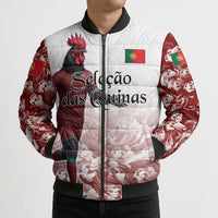 Personalized Portugal Football Selecao das Quinas Bomber Puffer Jacket Rooster Mascot Patriotic Ornate