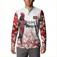 Personalized Portugal Football Selecao das Quinas Button Sweatshirt Rooster Mascot Patriotic Ornate