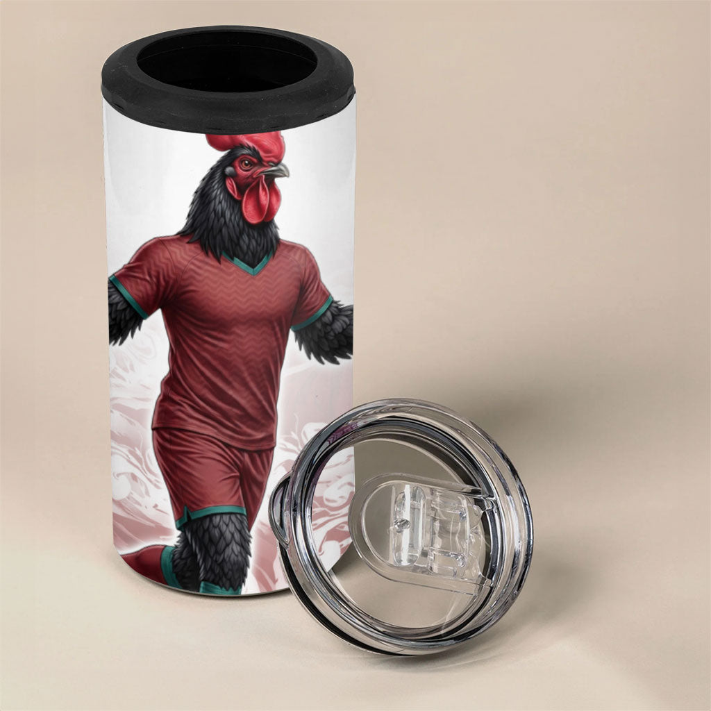 Portugal Football Selecao das Quinas 4 in 1 Can Cooler Tumbler Rooster Mascot Patriotic Ornate