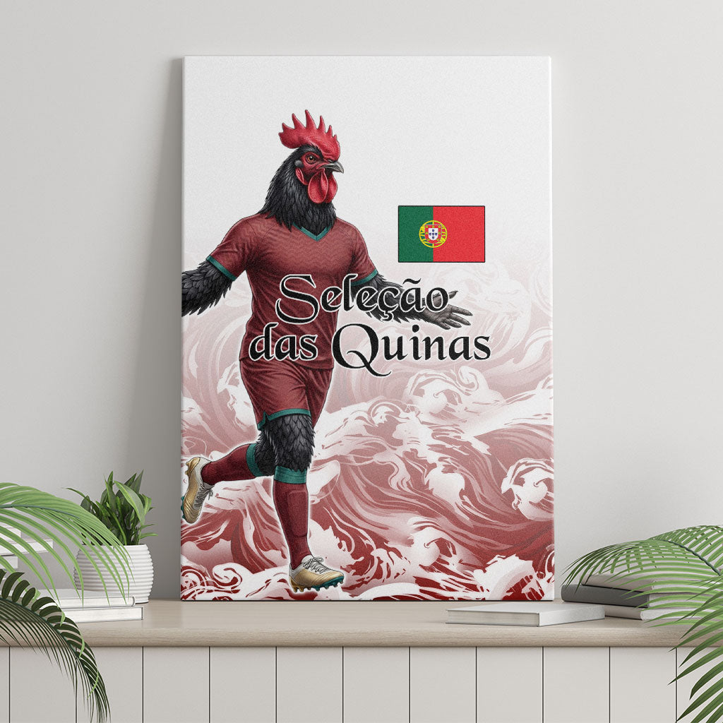 Portugal Football Selecao das Quinas Canvas Wall Art Rooster Mascot Patriotic Ornate