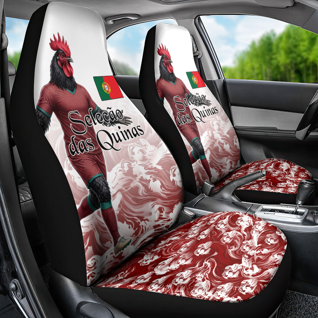 Portugal Football Selecao das Quinas Car Seat Cover Rooster Mascot Patriotic Ornate