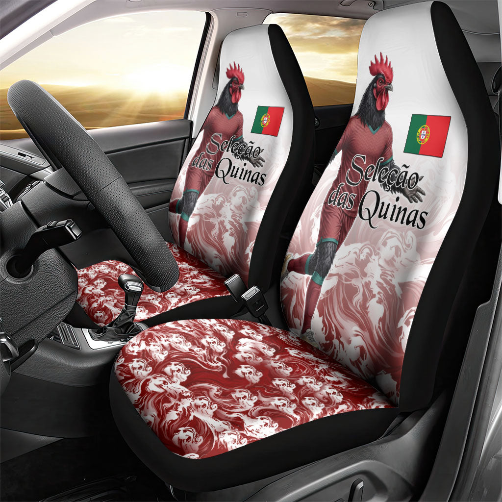 Portugal Football Selecao das Quinas Car Seat Cover Rooster Mascot Patriotic Ornate
