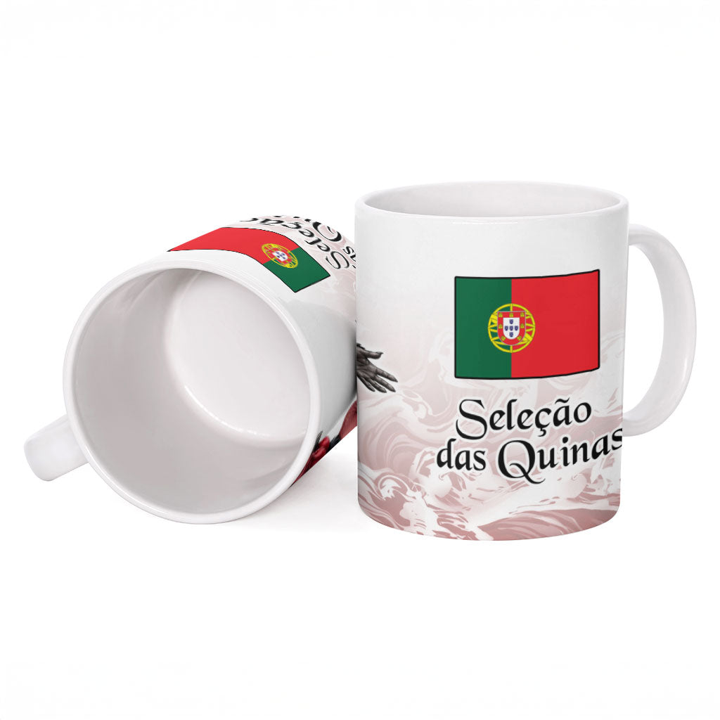 Portugal Football Selecao das Quinas Ceramic Mug Rooster Mascot Patriotic Ornate