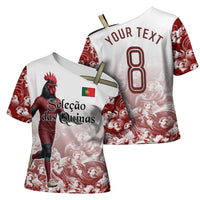 Personalized Portugal Football Selecao das Quinas Cross Shoulder Shirt Rooster Mascot Patriotic Ornate