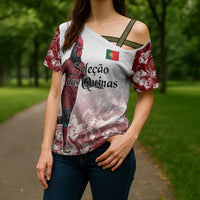 Personalized Portugal Football Selecao das Quinas Cross Shoulder Shirt Rooster Mascot Patriotic Ornate