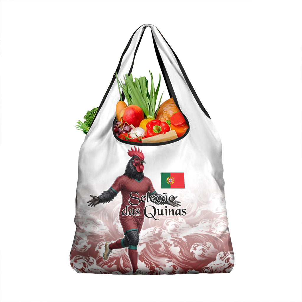 Portugal Football Selecao das Quinas Grocery Bag Rooster Mascot Patriotic Ornate