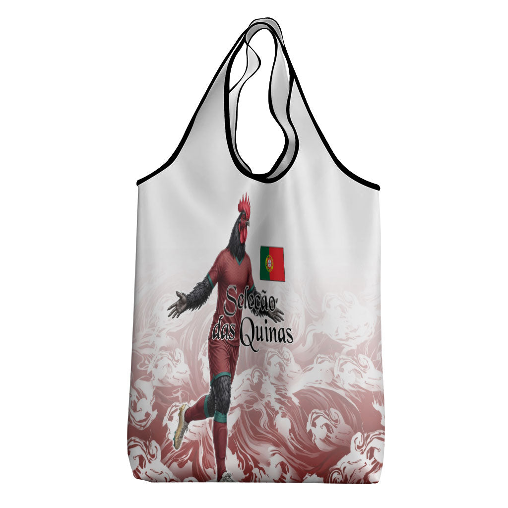 Portugal Football Selecao das Quinas Grocery Bag Rooster Mascot Patriotic Ornate