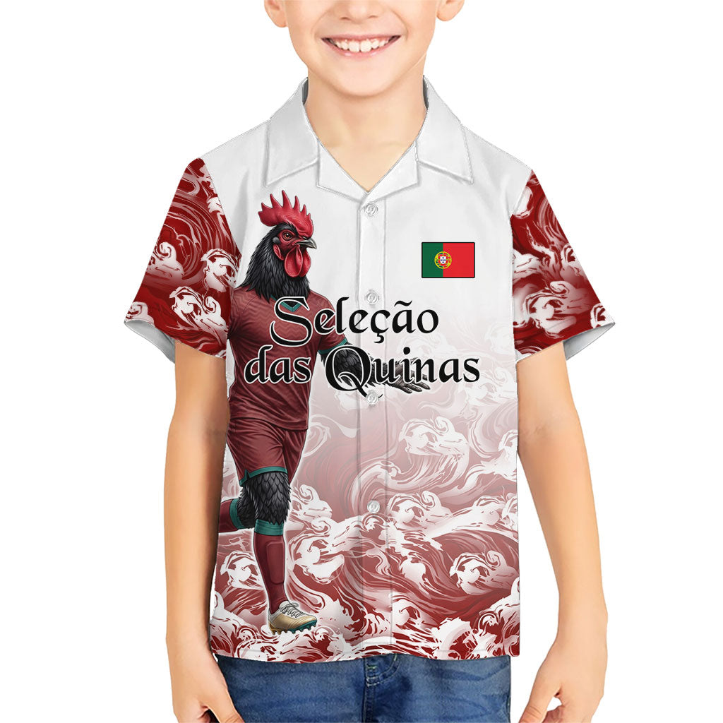 Personalized Portugal Football Selecao das Quinas Hawaiian Shirt Rooster Mascot Patriotic Ornate