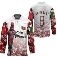 Personalized Portugal Football Selecao das Quinas Hockey Jersey Rooster Mascot Patriotic Ornate