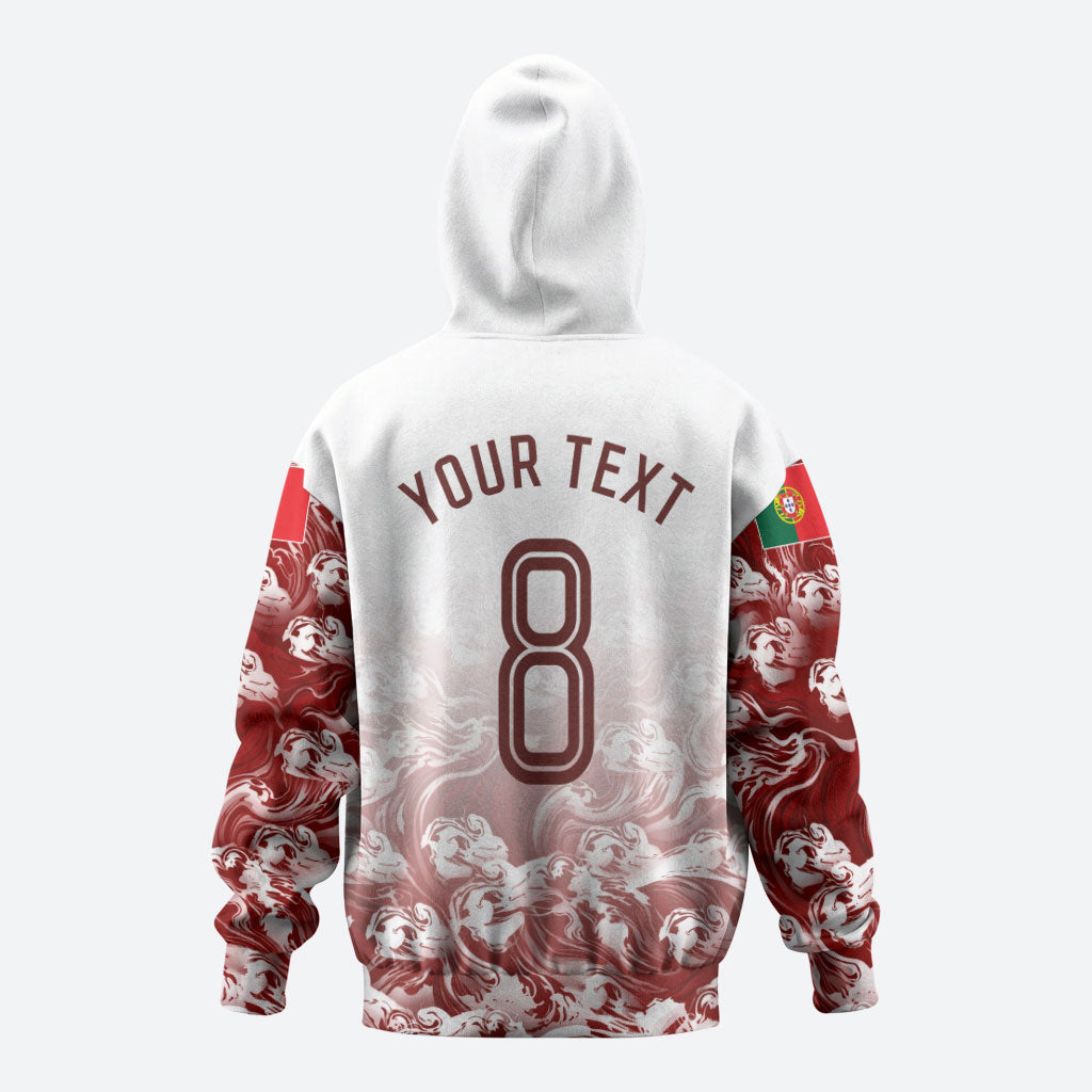 Personalized Portugal Football Selecao das Quinas Hoodie Rooster Mascot Patriotic Ornate