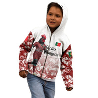 Personalized Portugal Football Selecao das Quinas Kid Hoodie Rooster Mascot Patriotic Ornate