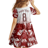Personalized Portugal Football Selecao das Quinas Kid Short Sleeve Dress Rooster Mascot Patriotic Ornate