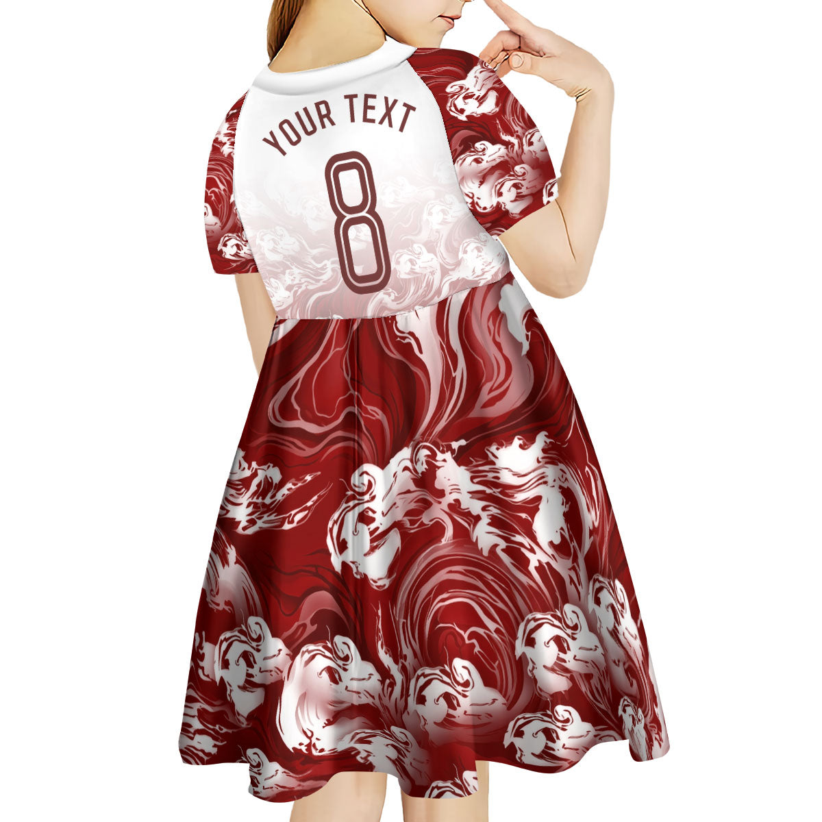 Personalized Portugal Football Selecao das Quinas Kid Short Sleeve Dress Rooster Mascot Patriotic Ornate
