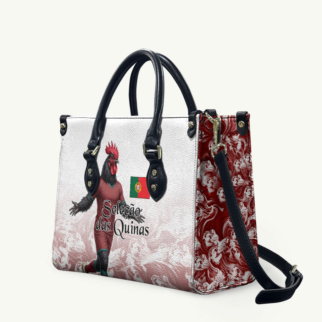 Portugal Football Selecao das Quinas Leather Bag Rooster Mascot Patriotic Ornate