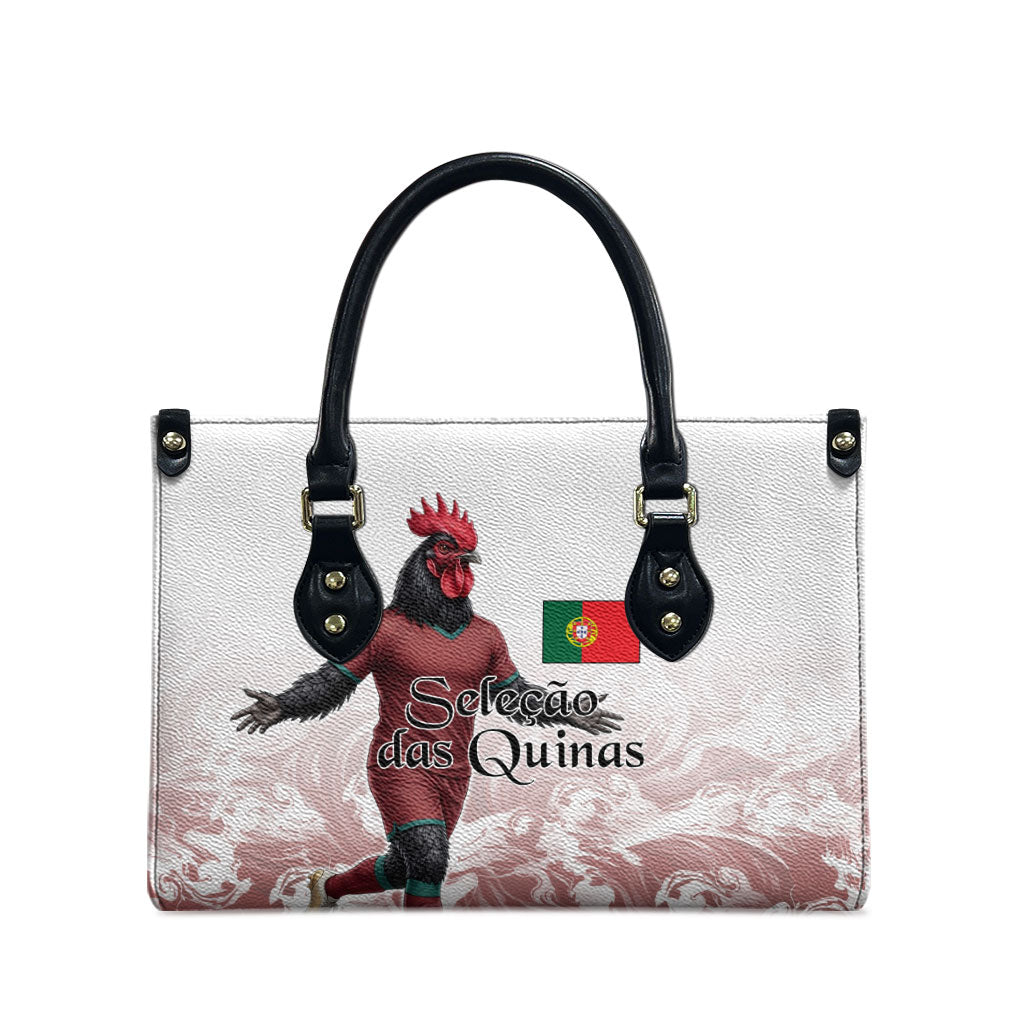 Portugal Football Selecao das Quinas Leather Bag Rooster Mascot Patriotic Ornate