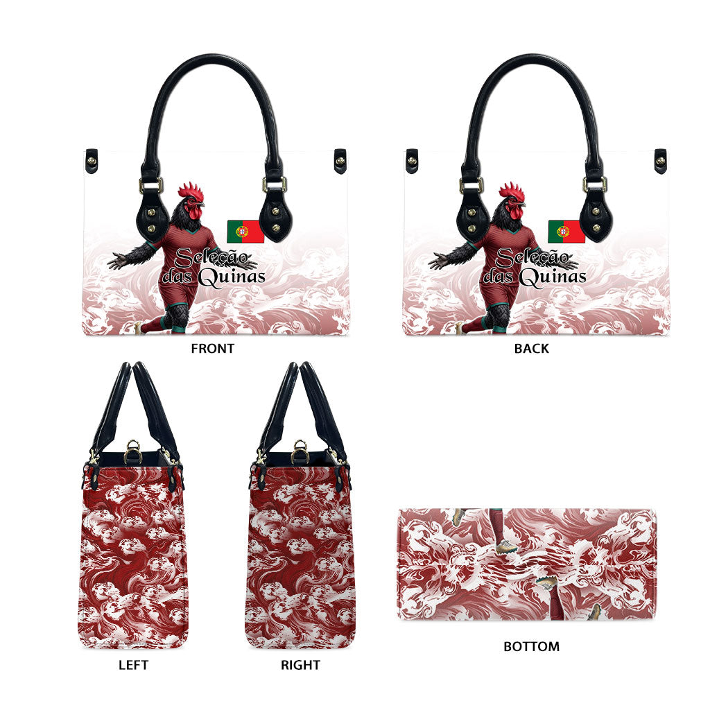 Portugal Football Selecao das Quinas Leather Bag Rooster Mascot Patriotic Ornate