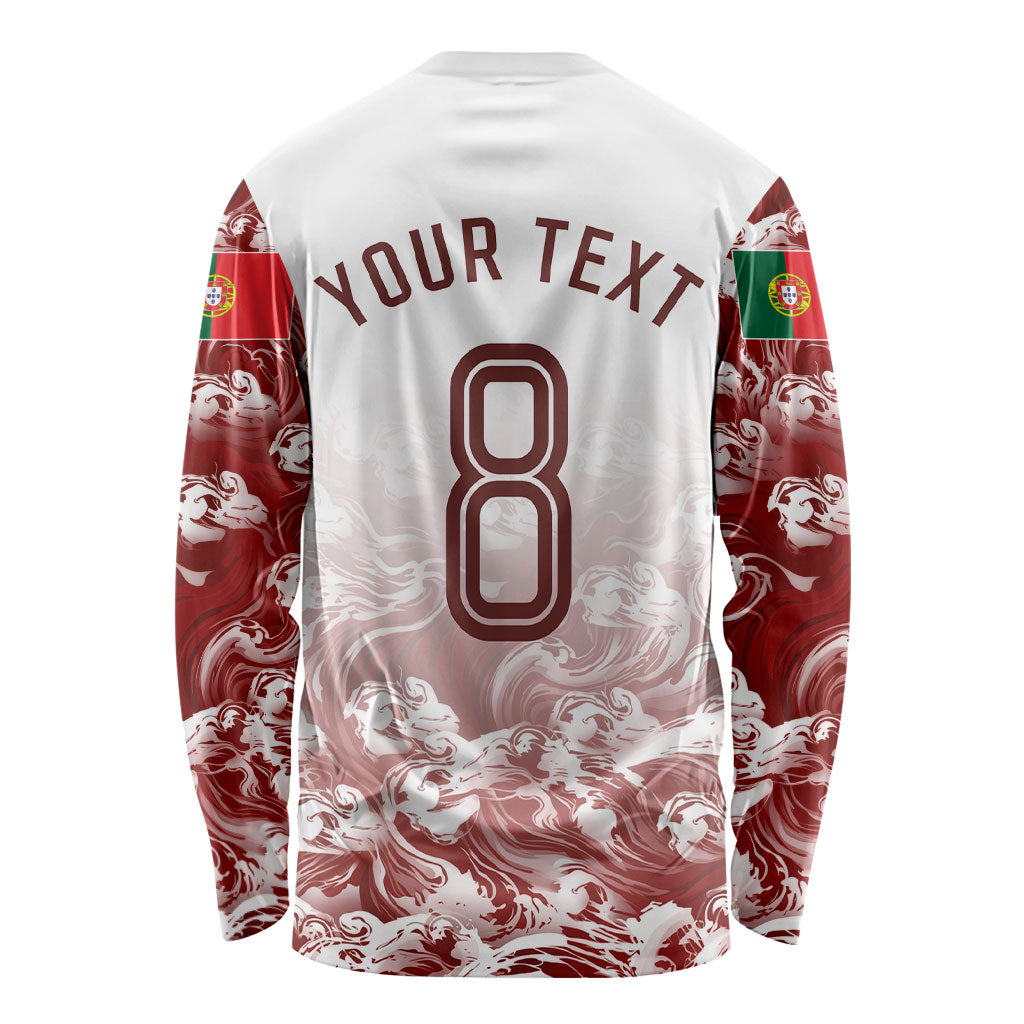 Personalized Portugal Football Selecao das Quinas Long Sleeve Shirt Rooster Mascot Patriotic Ornate
