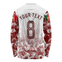 Personalized Portugal Football Selecao das Quinas Long Sleeve Shirt Rooster Mascot Patriotic Ornate