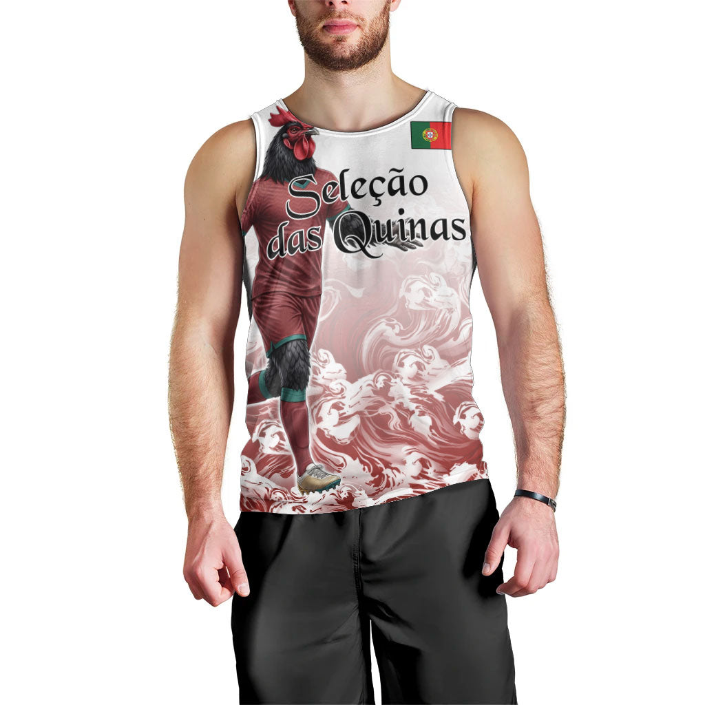 Personalized Portugal Football Selecao das Quinas Men Tank Top Rooster Mascot Patriotic Ornate
