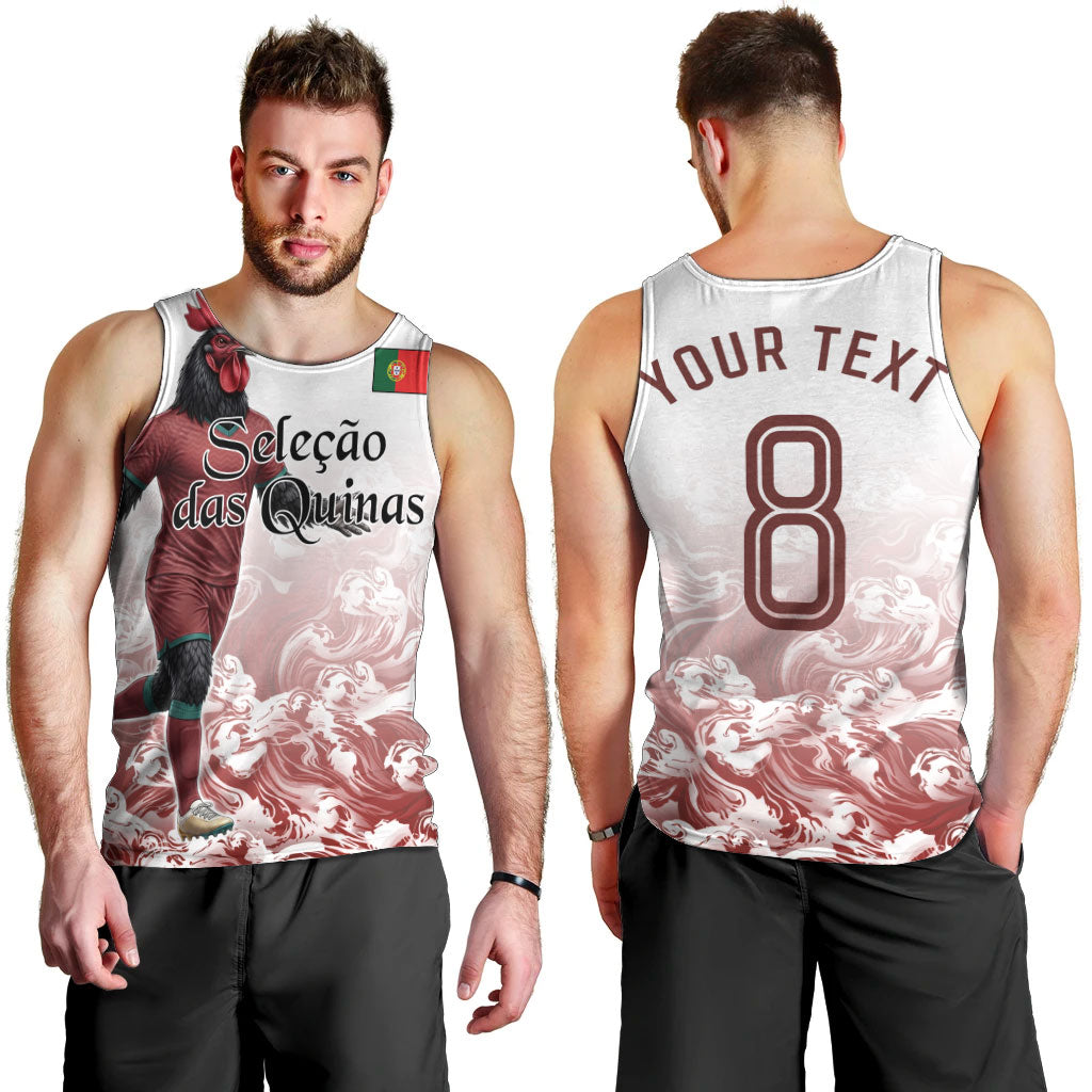 Personalized Portugal Football Selecao das Quinas Men Tank Top Rooster Mascot Patriotic Ornate