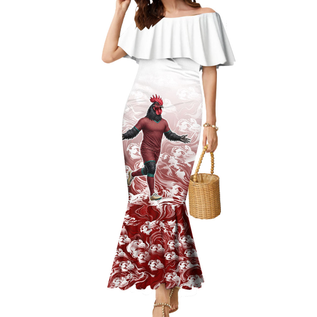 Portugal Football Selecao das Quinas Mermaid Dress Rooster Mascot Patriotic Ornate