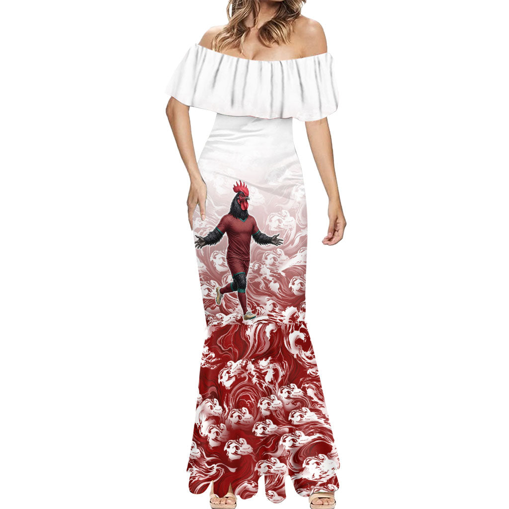 Portugal Football Selecao das Quinas Mermaid Dress Rooster Mascot Patriotic Ornate