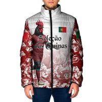 Personalized Portugal Football Selecao das Quinas Padded Jacket Rooster Mascot Patriotic Ornate