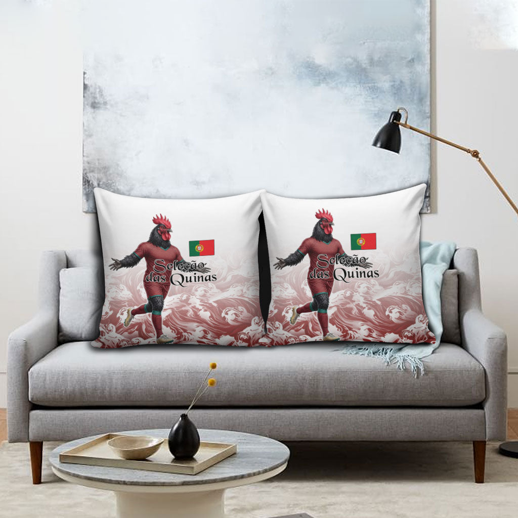 Portugal Football Selecao das Quinas Pillow Cover Rooster Mascot Patriotic Ornate