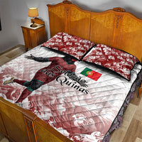 Portugal Football Selecao das Quinas Quilt Bed Set Rooster Mascot Patriotic Ornate