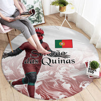 Portugal Football Selecao das Quinas Round Carpet Rooster Mascot Patriotic Ornate