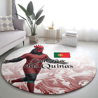 Portugal Football Selecao das Quinas Round Carpet Rooster Mascot Patriotic Ornate