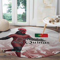 Portugal Football Selecao das Quinas Round Carpet Rooster Mascot Patriotic Ornate