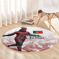 Portugal Football Selecao das Quinas Round Carpet Rooster Mascot Patriotic Ornate