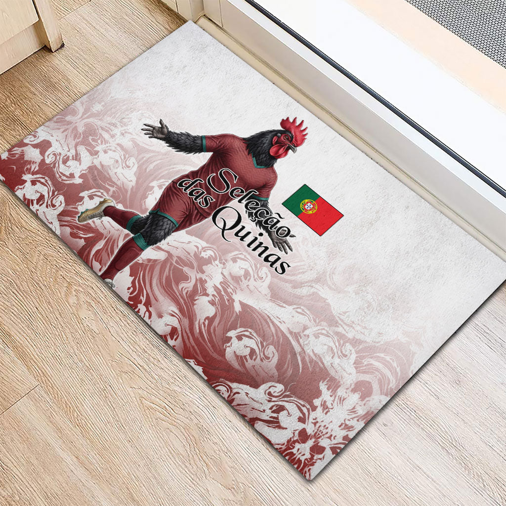 Portugal Football Selecao das Quinas Rubber Doormat Rooster Mascot Patriotic Ornate