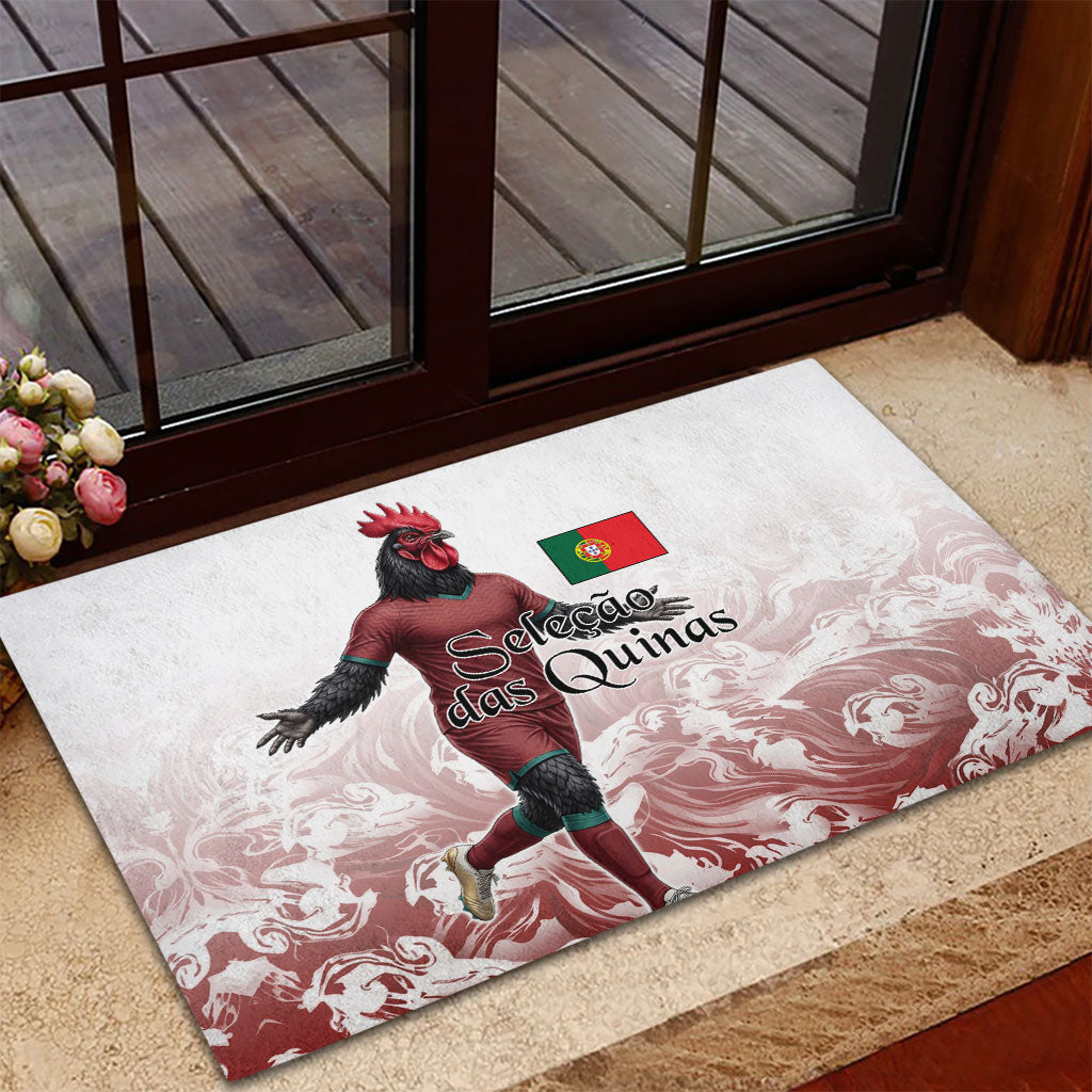 Portugal Football Selecao das Quinas Rubber Doormat Rooster Mascot Patriotic Ornate