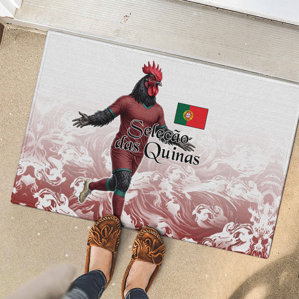 Portugal Football Selecao das Quinas Rubber Doormat Rooster Mascot Patriotic Ornate