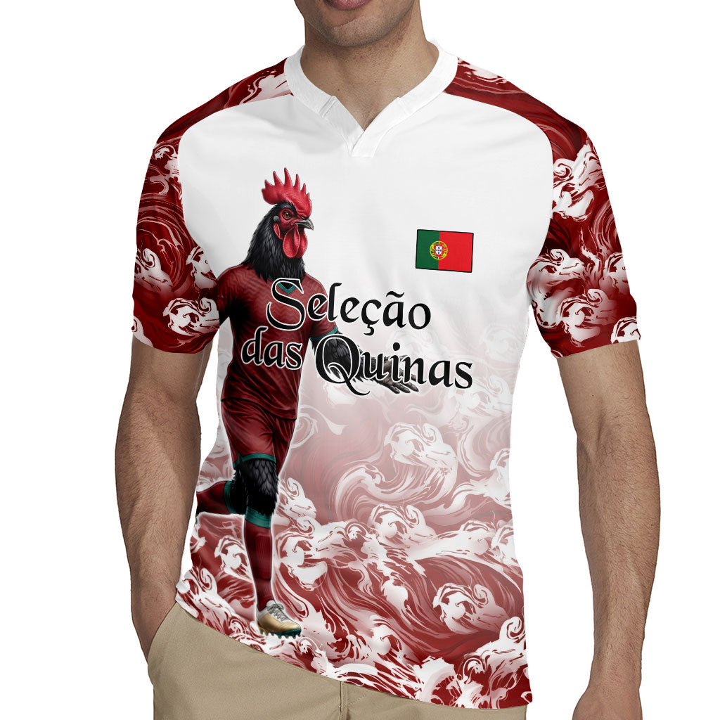 Personalized Portugal Football Selecao das Quinas Rugby Jersey Rooster Mascot Patriotic Ornate