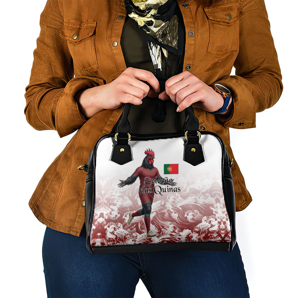 Portugal Football Selecao das Quinas Shoulder Handbag Rooster Mascot Patriotic Ornate