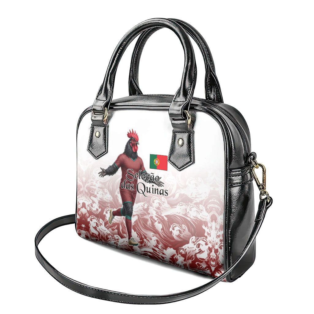 Portugal Football Selecao das Quinas Shoulder Handbag Rooster Mascot Patriotic Ornate
