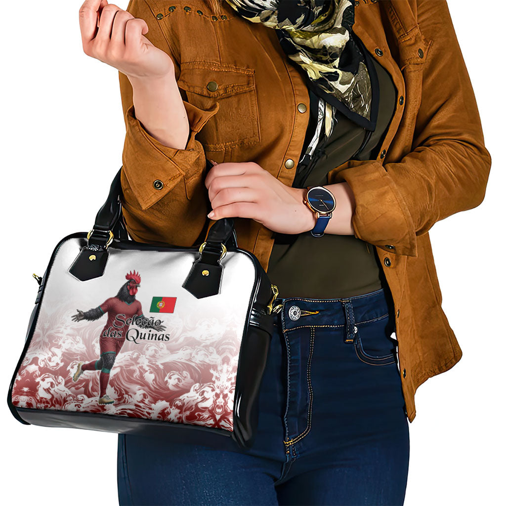 Portugal Football Selecao das Quinas Shoulder Handbag Rooster Mascot Patriotic Ornate