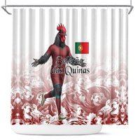 Portugal Football Selecao das Quinas Shower Curtain Rooster Mascot Patriotic Ornate