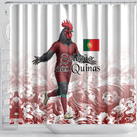 Portugal Football Selecao das Quinas Shower Curtain Rooster Mascot Patriotic Ornate