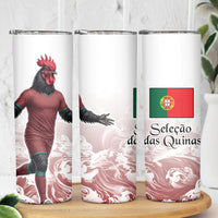 Portugal Football Selecao das Quinas Skinny Tumbler Rooster Mascot Patriotic Ornate