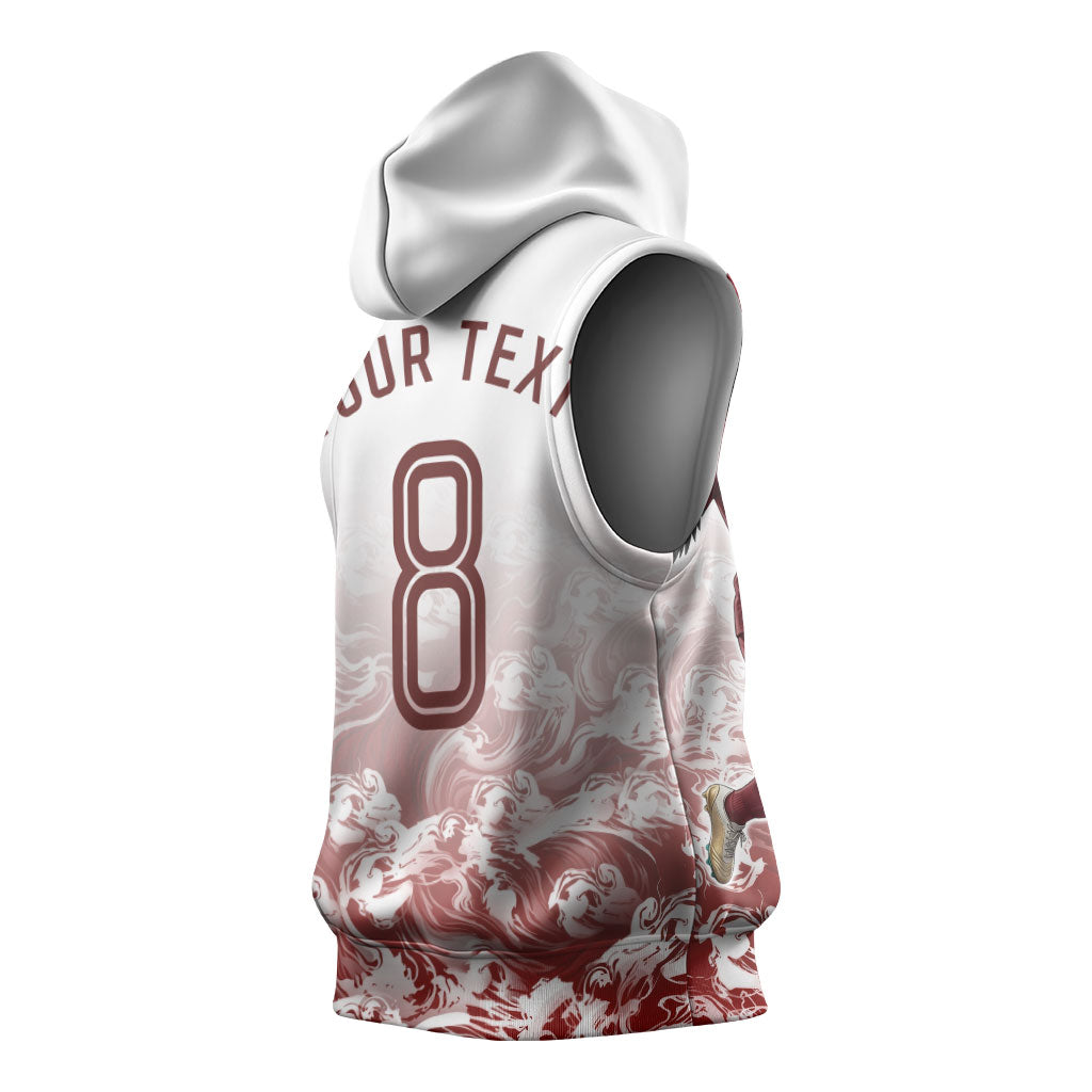 Personalized Portugal Football Selecao das Quinas Sleeveless Hoodie Rooster Mascot Patriotic Ornate
